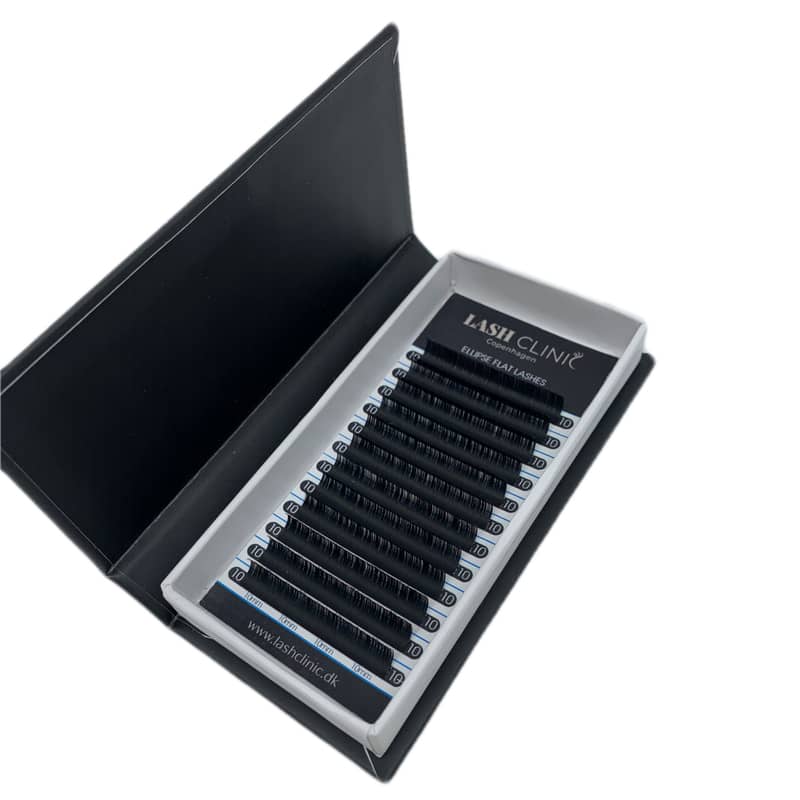 Flat eyelash extensions