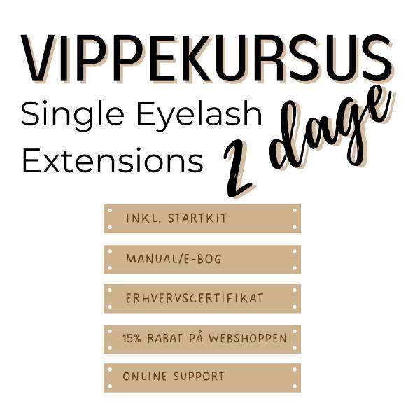 vippekursus single eyelash extensions 2 dage